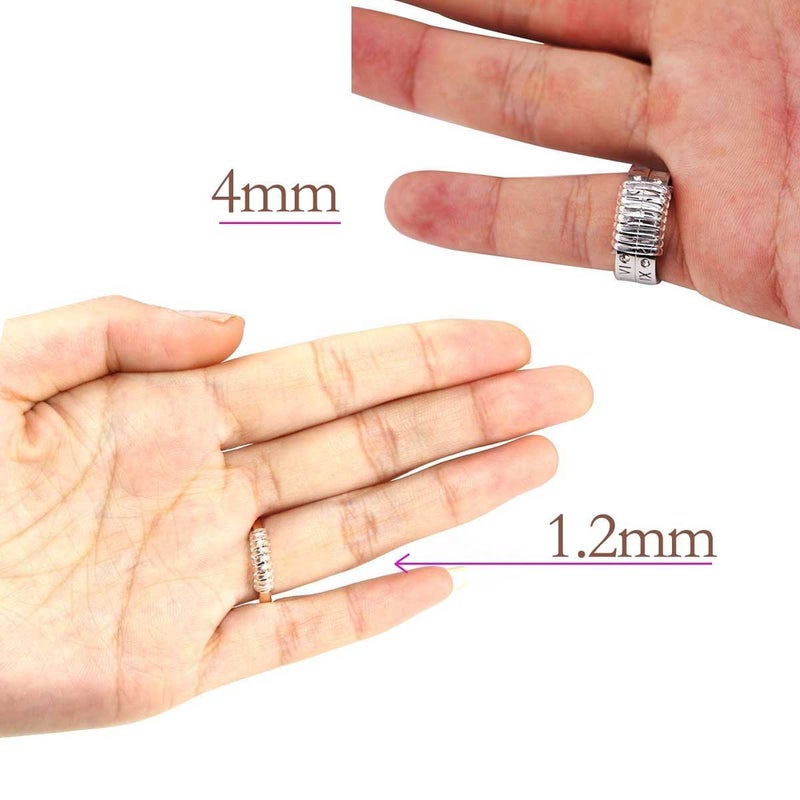 Coopache Ring Sizers for Loose Rings, Invisible Size Adjuster Silicone, Guards Spacer Tightener Resizer Fitter for Women Men, Make Smaller Without Resizing Thick Band (Transparent-12PCS) - Image 4